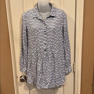 Boden Floral Tunic Blouse (or mini dress). Sz 6